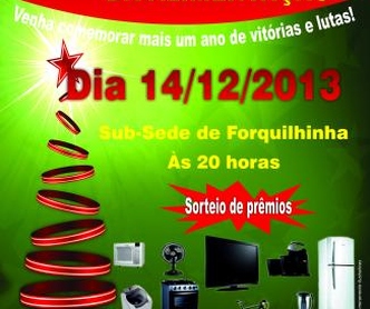 2ª Festa de Natal do Sindicato em dezembro